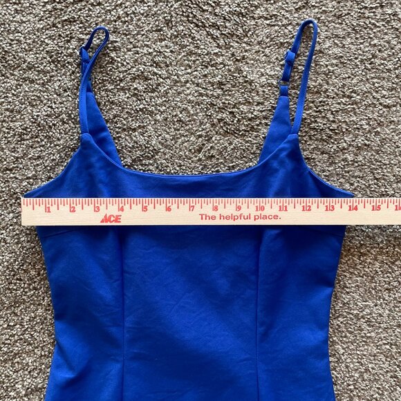 Superdown Cobalt Blue Spaghetti Strap Mini Dress w/ Ruffle Hem - Bodycon - XS - Picture 3 of 4